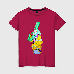 Женская футболка Ребекка с пушкой - Киберпанк