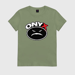 Футболка хлопковая женская Onyx - black logo, цвет: авокадо