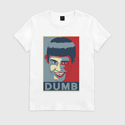 Футболка хлопковая женская Jim dumb, цвет: белый