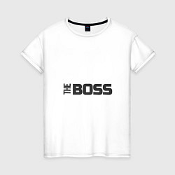 Футболка хлопковая женская THE BOSS, цвет: белый