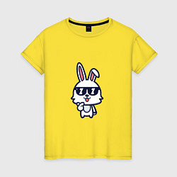 Женская футболка Кролик в очках