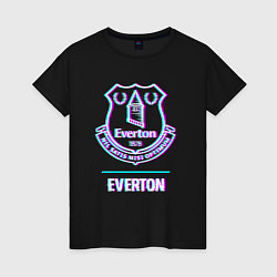 Женская футболка Everton FC в стиле glitch