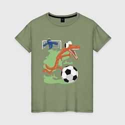 Футболка хлопковая женская Орандж, цвет: авокадо