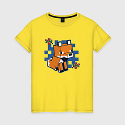 Женская футболка Лиса из Майнкрафта