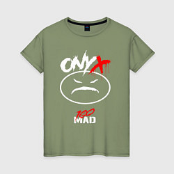 Футболка хлопковая женская 100 Mad - Onyx, цвет: авокадо