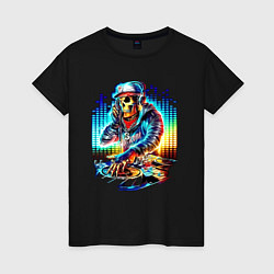 Женская футболка Cool DJ - skull