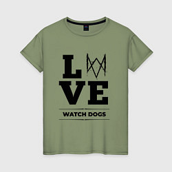 Женская футболка Watch Dogs love classic
