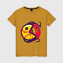 Женская футболка Pacman из ретро игры извергает пламя