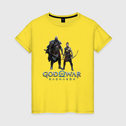 Женская футболка Отец и сын GoW Ragnarok