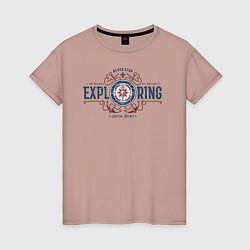 Женская футболка Винтажная морская типография никогда не прекращает