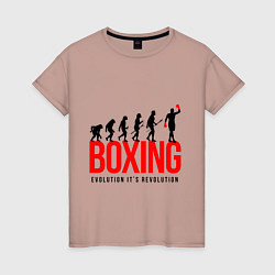 Женская футболка Boxing evolution