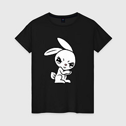 Женская футболка Злобный кролик