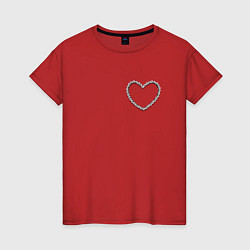 Женская футболка Heart of the chain