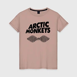 Футболка хлопковая женская Arctic Monkeys, цвет: пыльно-розовый