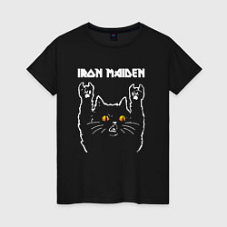 Женская футболка Iron Maiden rock cat