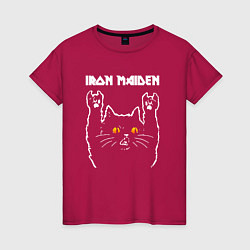 Женская футболка Iron Maiden rock cat