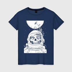 Женская футболка Труп космонавта порос грибами