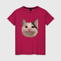 Женская футболка Polite cat meme