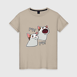 Женская футболка Popcat