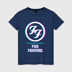 Женская футболка Foo Fighters glitch rock