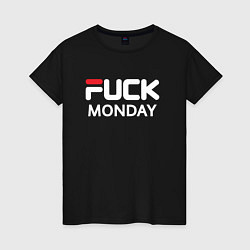 Женская футболка Fuck monday, fila, anti-brand