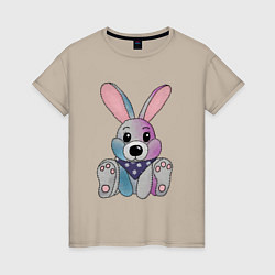 Женская футболка Кролик на новый год