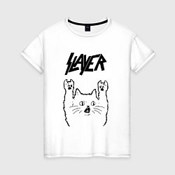 Женская футболка Slayer - rock cat