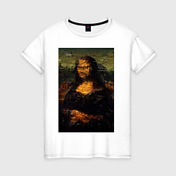 Женская футболка Мона Лиза абстракция