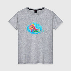 Женская футболка Маленькая русалочка под водой