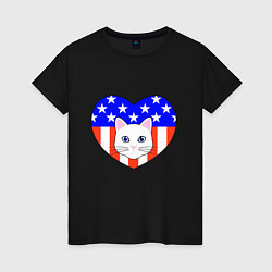 Женская футболка American cat