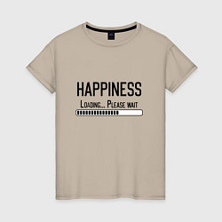 Женская футболка Счастье - идет загрузка, подождите