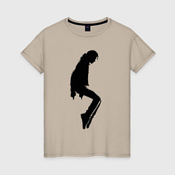 Женская футболка Силуэт Майкла Джексона - Minimalism