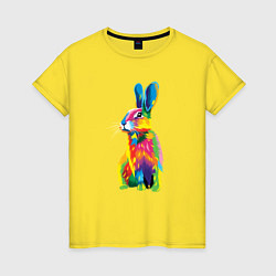 Женская футболка Кролик в стиле поп-арт