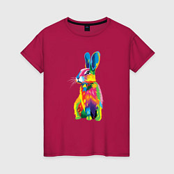 Женская футболка Кролик в стиле поп-арт