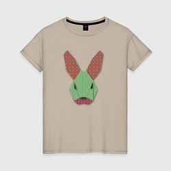 Женская футболка Лоскутный кролик