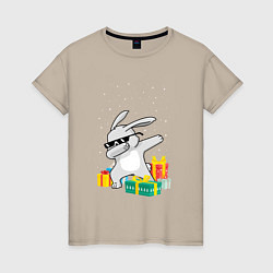 Женская футболка Кролик ДЭБ и новый год