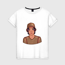 Женская футболка Мультяшный мальчик в шляпе