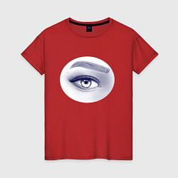 Женская футболка Женский глаз в монохромной гамме