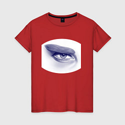 Женская футболка Глаз мужской - монохром