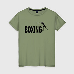 Женская футболка Бокс вместо пумы