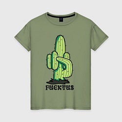 Женская футболка Cactus - Fucktus - joke