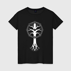Женская футболка Руны девяти миров - Иггдрасиль