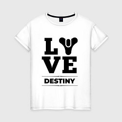 Футболка хлопковая женская Destiny love classic, цвет: белый