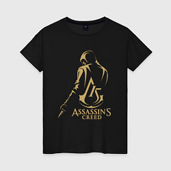 Футболка хлопковая женская Assassins creed 15 лет, цвет: черный