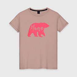 Женская футболка Мама медведица