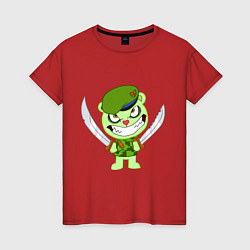 Футболка хлопковая женская Angry Flippy, цвет: красный