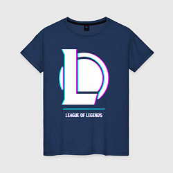 Женская футболка League of Legends в стиле glitch и баги графики