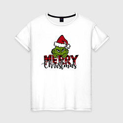 Женская футболка Гринч Merry Christmas