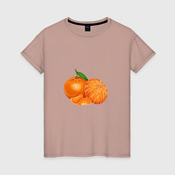 Женская футболка Мандарины цитрусовые