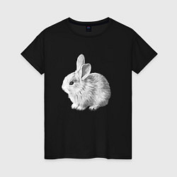 Женская футболка Белый кролик